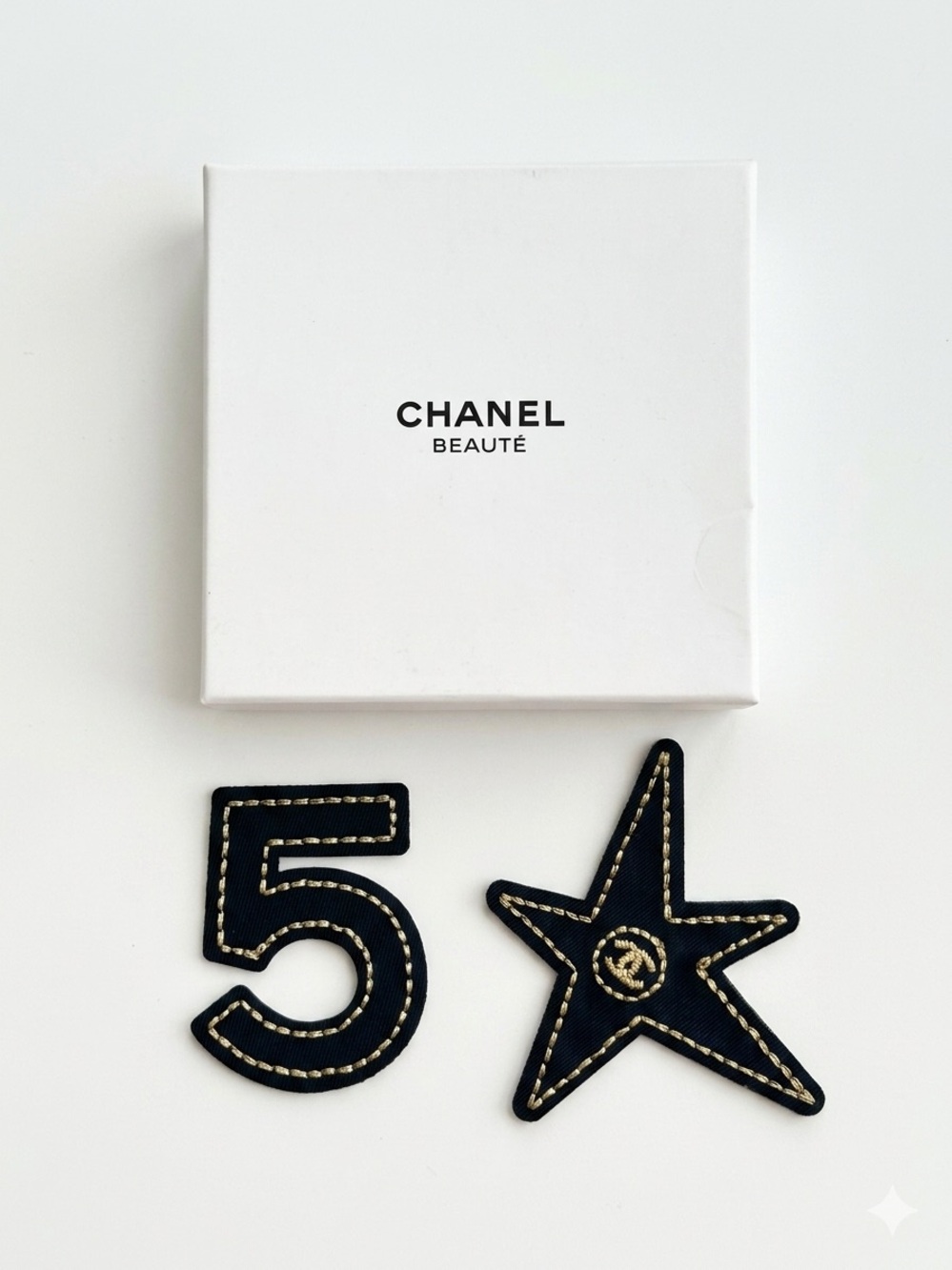 CHANEL Navy and Gold Number 5 & Star Sticker Set